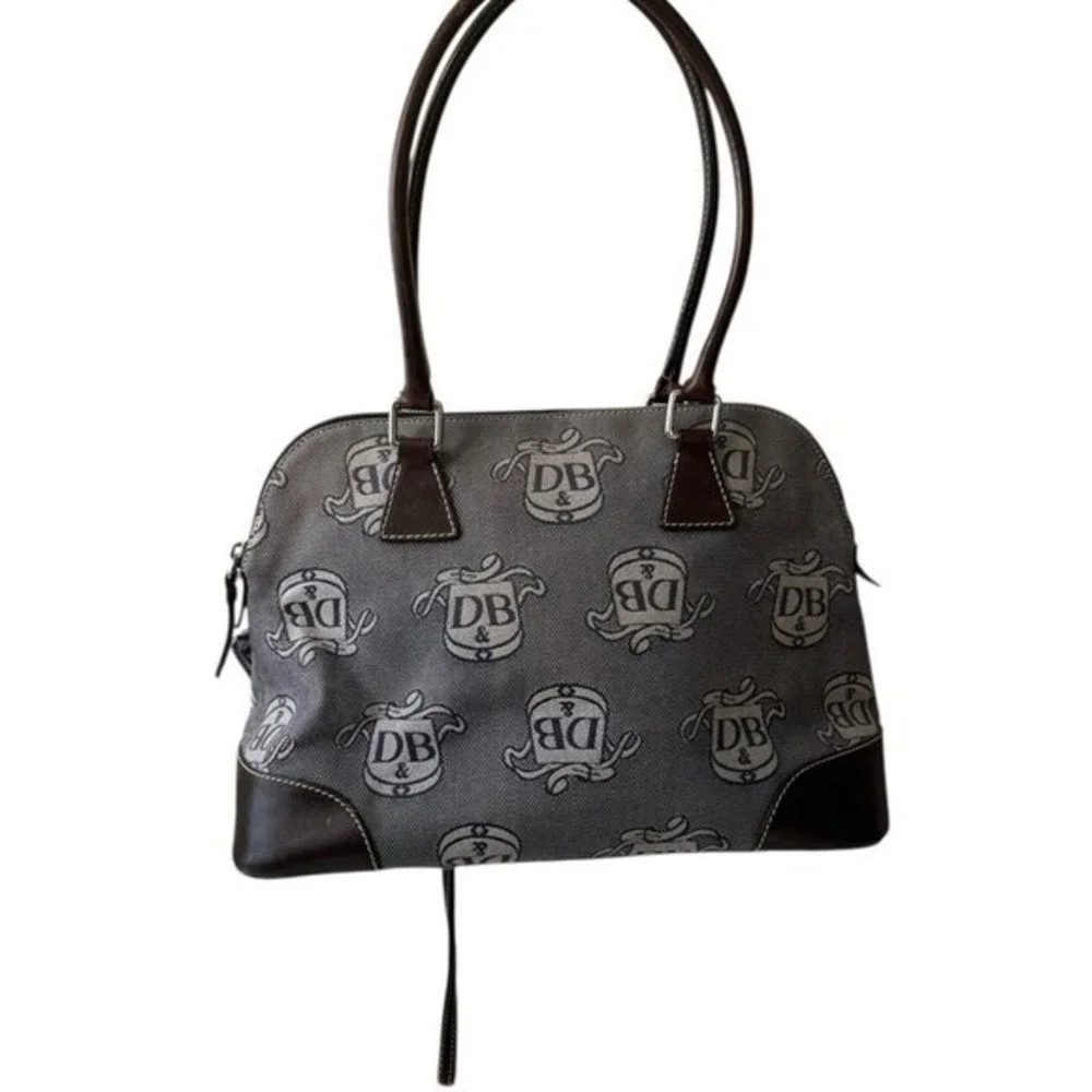 Dooney and Bourke Donegal Crest Domed Satchel w/wristlet Preppy Dark Academia